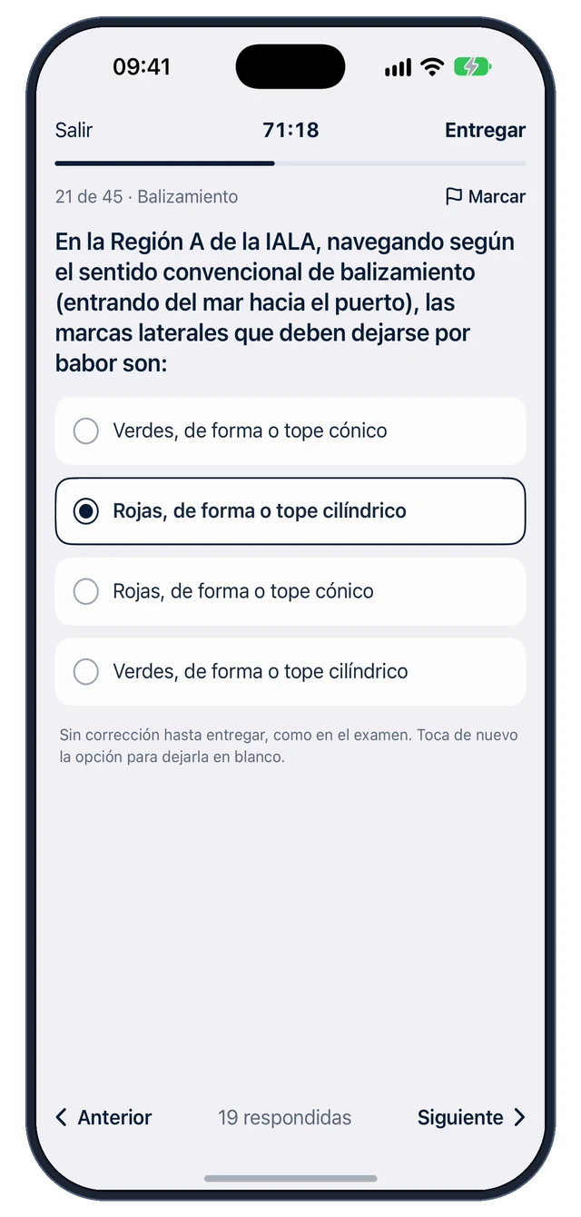 Simulacro en curso con el cronómetro